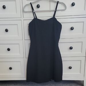 ALO Yoga Black Spaghetti Strap Mini Dress